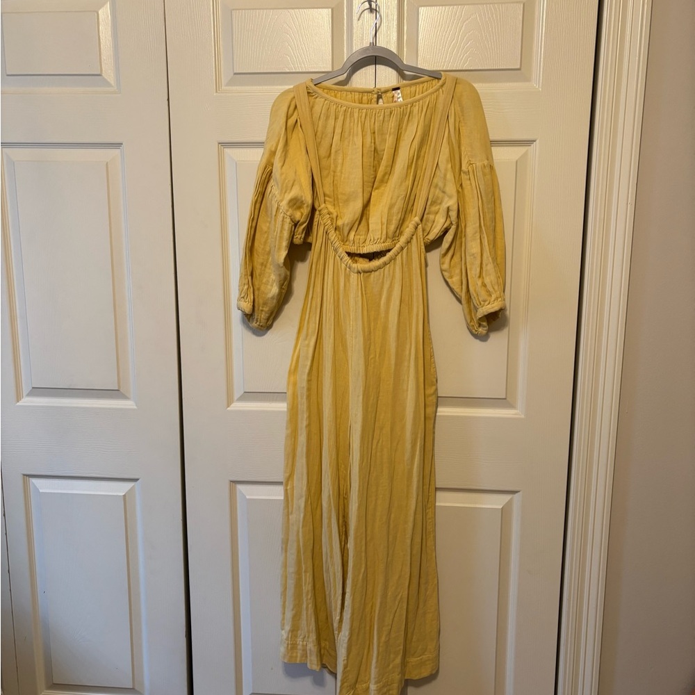 Free People Bohemian Yellow Gauze Set